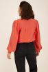 Fel oranje mousseline blouse | My Jewellery