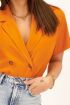 Oranje blouse met dubbele knoop | My Jewellery