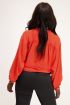 Oranje blouse met wijdvallende mouwen