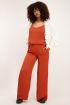 Oranje broek satijnen look| Broeken | My Jewellery