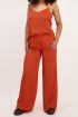 Oranje broek satijnen look| Broeken | My Jewellery