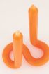 Oranje dubbele kaars met draai | My Jewellery