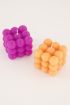 Oranje kaarsen set met bolletjes