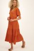 Oranje maxi jurk met lagen | My Jewellery