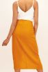 Oranje midi rok met open strik detail | My Jewellery