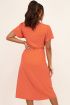 Oranje midi wikkeljurk met vlindermouw | My Jewellery