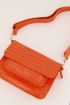 Oranje schoudertas croco print