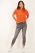 Oranje T-shirt met V shape | My Jewellery