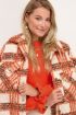 Oranje teddy jack met ruiten | Jassen | My Jewellery