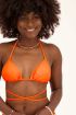 Oranje triangel bikini top met strikdetail | My Jewellery