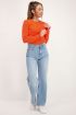 Oranje trui met rib structuur | My Jewellery