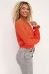 Oranje trui met ruffle mouw | Truien | My Jewellery