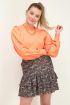 Oranje sweater hoge hals