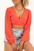 Oranje wikkeltop cropped | My Jewellery
