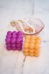 Paars-oranje kaarsen set met bolletjes | My Jewellery