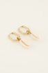 Oval hoop earrings with seashell | My Jewellery