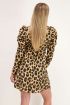 Jurk met bruine luipaard print