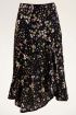 Zwarte midi rok met bloemen | My Jewellery