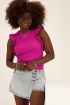 Paars T-shirt met ruffles | My Jewellery