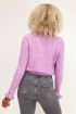 Lila trui met ruffle mouw