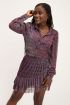 Paarse blouse met plissé