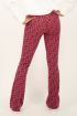 Paarse flared broek met bloemen