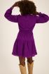 Paarse jurk met crochet & ruffle kraag | My Jewellery
