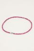 Paarse kralen ketting met slotje | My Jewellery