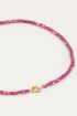 Paarse kralen ketting met slotje | My Jewellery