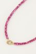 Paarse kralen ketting met slotje | My Jewellery