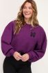 Paarse sweater met love print
