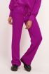 Paarse pantalon satijnen look