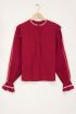 Bordeaux rode blouse met embroidery rand | My Jewellery