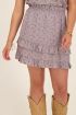 Paarse ruffle rok met grafische print | My Jewellery