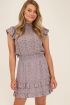 Paarse ruffle rok met grafische print | My Jewellery