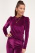 Paarse velvet top met pofmouwen | Velvet top| My Jewellery
