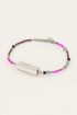 Paarse kralen armband met bedel