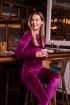 Paarse velvet top met pofmouwen | Velvet top| My Jewellery