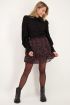 Zwarte blouse met corduroy