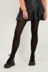 Zwarte panty luipaardprint, panty met detail
