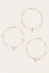 Pastel armbanden set van kralen