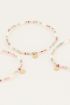 Pastel armbanden set van kralen