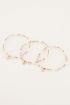 Pastel armbanden set van kralen