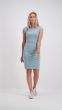 Basic jurk petrol strak, Midi jurk