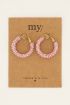 Roze kralen oorringen | My Jewellery