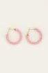 Roze kralen oorringen | My Jewellery