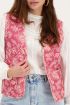 Pink padded gilet with flowers | My Jewellery