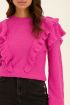 Pink jumper with ruffles | My Jewellery