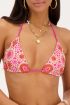 Pink triangle bikini top with crochet | My Jewellery