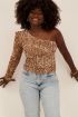 Roze one shoulder top met pailletten | My Jewellery